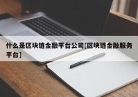 什么是区块链金融平台公司[区块链金融服务平台]