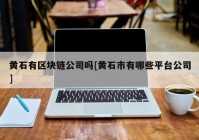 黄石有区块链公司吗[黄石市有哪些平台公司]