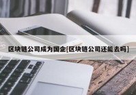 区块链公司成为国企[区块链公司还能去吗]